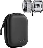 [Linpr] Digital Camera Case Compatible with CAMKORY/Kodak Pixpro/Lecran/VAHOIALD/Canon IXUS 285 HS/Umipyiza/YLSHGXFC/AOREGRE, Small Digital Camera Bag, Travel Camera Bag, Black (Polyurethane-Black