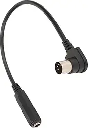 6.35mm to MIDI 5 Pin Cable, Universal 6.35mm Female 0.25 Inch to DIN 5 Pin MIDI Male 90 Degree Sound Adapter Cable, Stereo Cable for MIDI Keyboards, Electric Pianos