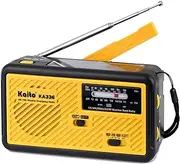 Kaito Voyager ECO Emergency Radio KA336 AM/FM NOAA Weather Alert 5-Way Powered Solar Crank Radio Receiver with LED Flashlight and USB Mobile Phone Charger