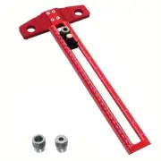 Woodworking 2-In-1 Drilling Positioning Scoring Ruler Scriber Marking T6907