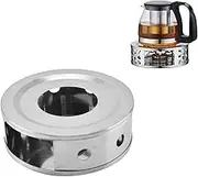 YYYFEI Tea Warmer, Stainless Steel Teapot Warmer，with Tea Light Candle Holder for Tea and Coffee Pots, Teapot Warmer Base for Home Office Tea House (B)