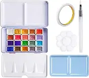 Jvjggag Watercolor Paint Set | Color Changing Water Paint Set | 20 Colors Water Colors Paint Set, Watercolor Painting Kit for Adult, Artists, Children
