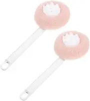 2 Pack Long Handle Shower Brush Bath Brush Sponge Back Scrubber Exfoliating Body Scrubber for Women and Men