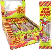 Sour Power Passionfruit Candy Straw Packages, Passionfruit, 24Count
