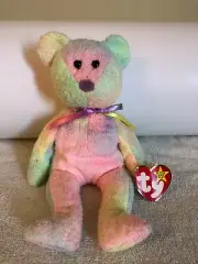 GROOVY The Ty-Dyed Bear - TY Beanie Baby - RETIRED 1999