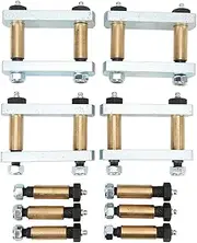 Brilluxa 3 1/8in Heavy Duty Leaf Spring Shackle Kit with Bronze Bushings Tandem Axle RV Trailer Suspensions for CRE3000, Automotive Greasable Shackles Set