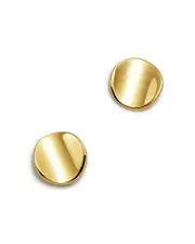 Moon & Meadow Curved Circle Stud Earrings in 14K Yellow Gold - Exclusive