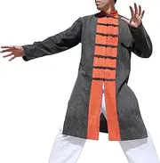 [Svenine] Chinese Collar Knee Length Kung Fu Jacket or Long Cotton Mandarin Shirt