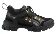 Gucci Mens Flashtrek Journey Black Leather Hiker Chunky Boot Sneakers G 7 8