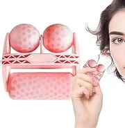 Face Ice Roller - Portable Soothing Facial Roller - Under Eye Puffiness Massager, Tighten Brighten Complexion Tool for Muscle Tension, Redness Reduction