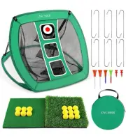 ZNCMRR Pop Up Golf Chipping Net, Indoor/Outdoor Golfing Target Net Collapsibl...