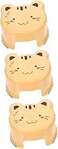 Cabilock 3pcs Small Thickened Non Slip Step Stool for Cartoon Design Plastic Stool for Bathroom Playtime Foot Washing and Shoe Changing Sturdy and Convenient for Home Use
