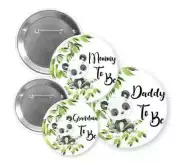 Panda Bear/pin back baby shower/button/ panda /bear/polar/baby shower/ Mommy