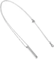 [TEHAUX] Stainless Steel Diamond Necklace Necklaces Couples Necklace Metal Neck Chain for Women Neck Chains for Teen Metal Necklace for Women Men Necklace Mens Necklace Zircon Silver