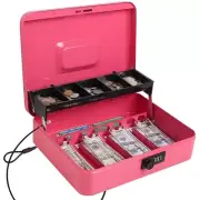 Cash Box with Combination Lock,Metal Cash Box with Money Tray，Lock Box Safe S...