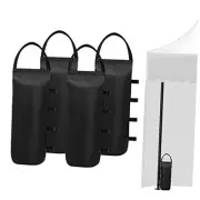 4 () Cylindrical Sand Bags Weights for Canopy Weight Bag Outdoor Black