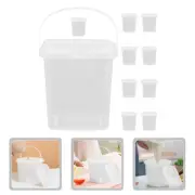 10 Pcs Storage Containers Ice Cream Bucket Small with Lid Pails Lids Homemade