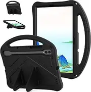 [Jarttarn] Kids Case Compatible with Samsung Galaxy Tab S9 FE Plus/Tab S9 FE+ 12.4 Inch 2023 Protective Cover with Pen Holder Handle Stand Lightweight Shockproof Cover (Black)