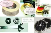 1 1/4" Full Bullnose Router Bit 6" Polishing Pad saw Blade 9+1 stone concrete