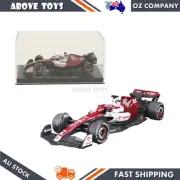 Bburago 1:43 Race 2022 F-1 Alfa Romeo C42 #24 Zhou With Driver & Acrylic Box