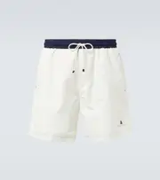 [Brunello Cucinelli] Brunello Cucinelli Logo swim trunks UK 36 white