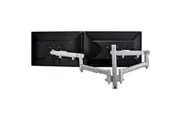 Atdec AWMS-2-D40-F-S Desk Mount for Flat Panel Display, Curved Screen Display, Monitor - Silver - Height Adjustable - 2 Display(s) Supported - 86.4 -