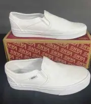 Vans Women's Shoes Asher White Skateboarding Classic Slip- On Size 10 New in Box