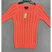 American Eagle Sweater Womens Medium Pink Cable Knit Pullover Ladies NEW