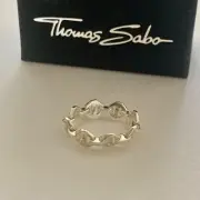 Thomas Sabo Chain Link Ring .925 Sterling Silver Ring Size N.