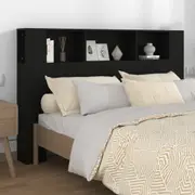 Headboard Cabinet Black 160 cm vidaXL