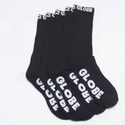 [Globe] Globe Men's Black Out Crew Socks 5 Pack One Size Black