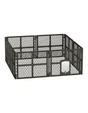 [i.Pet] Dog Playpen Enclosure 8 Panel in Brown