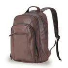 Tosca Vegan Leather Backpack Mens Multi-Pocket Travel/Work Bag Chocolate