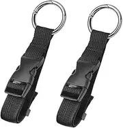 [Generic] 2PCS Heavy Duty Add a Bag Luggage Strap Jacket Gripper,Carry-on Baggage Suitcase Straps Belts Travel Accessories (Black, One Size)