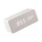 HG Digital Wooden Alarm Clock Electronic LED Time Display For Bedroom 10W Wir 1