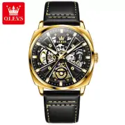 Olevs Brand Watch Automatic Mechanical Watch Hollow-out Transparent Men's Gift