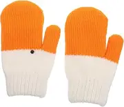 [Baluue] Furry Plush Winter Gloves for Women Thick Warm Knitted Mittens with Quirky Goose Design Soft Yarn Comfort for Outdoor Activities and Cold Weather