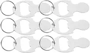 [VILLFUL] 6pcs Shopping Trolley Tokens Keychain Portable Trolley Remover Durable Alloy Key for Shopping Carts Compact Design for