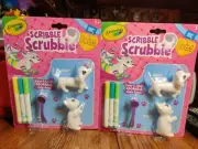 SCRIBBLE SCRUBBIE Cat & Dog PETS CRAYOLA Color & Clean Figures 3+ years 2 Sets