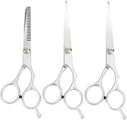 HAKIDZEL 3pcs Professional Hair Shears Thinning Scissors Hair Cutting Shears for Precise Haircuts Durable Ergonomic Design for Stylists Home Use