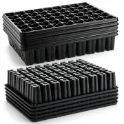 54 Cell Seed Starter Trays, 2.8" Deep Plug Flat Tray,10 Pieces Big Holes Germ...