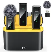 Wireless Lavalier Microphone for iPhone 15, Android, PC, Laptop, USB C Mini M...