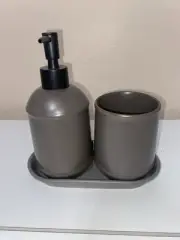 IKEA Bathroom Set Toothbrush Holder Soap Dispenser Tray 3piece