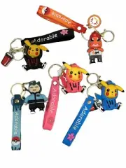 5 Pokemon Keychain Bundle Pikachu Snorlax Charmander Collectibles Toy Figure