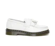 Dr. Martens ADRIAN White Smooth Leather Tassels Loafers Size UK 11 US 12