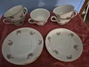 Floral Cups And Saucers by Noritake (Nippon Toki Kaisha),