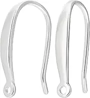 1 Box 10Pcs Ear Wires 925 Sterling Silver French Earring Hooks with Loop Dangle Fish Hook for Earrings Jewelry Making