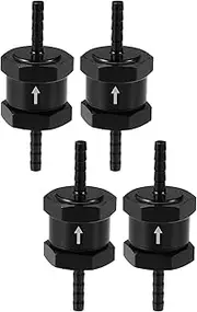 X AUTOHAUX Fuel Check Valve One Way/Inner Non Return One Way Check Valve for Car Fuel Petrol Gasoline Diesel/Durable 0.16" 4mm OD / 4 Pcs Black