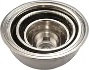 Byttlerom Stainless Steel Mixing Bowl (Set of 5) Fruit Salad Bowl Storage Bowl Set Kitchen Salad Bowl