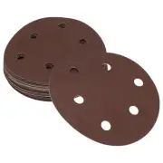Sandpaper Round 125x125mm 800 Grit 20 Pcs Red Hook & Loop Sanding Sheets